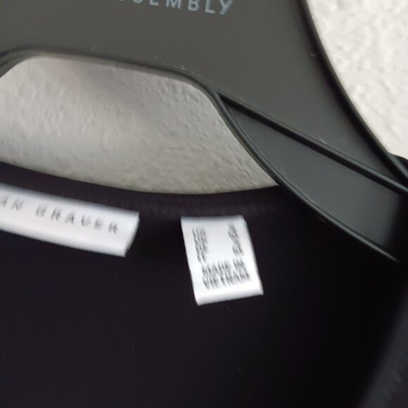 Susan Graver Regular Liquid Knit Faux Wrap Dress - Black Sz S a64628 - Picture 3 of 5